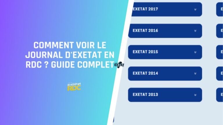Journal EXETAT 2026 comment l'obtenir en RDC
